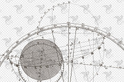 Antique Astronomy Overlays, an Illustration by Digital Curio (Thumbnail 4 of 4)