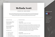 Resume Template Word and InDesign, a Resume Template by Advaita Printables (Thumbnail 1 of 5)