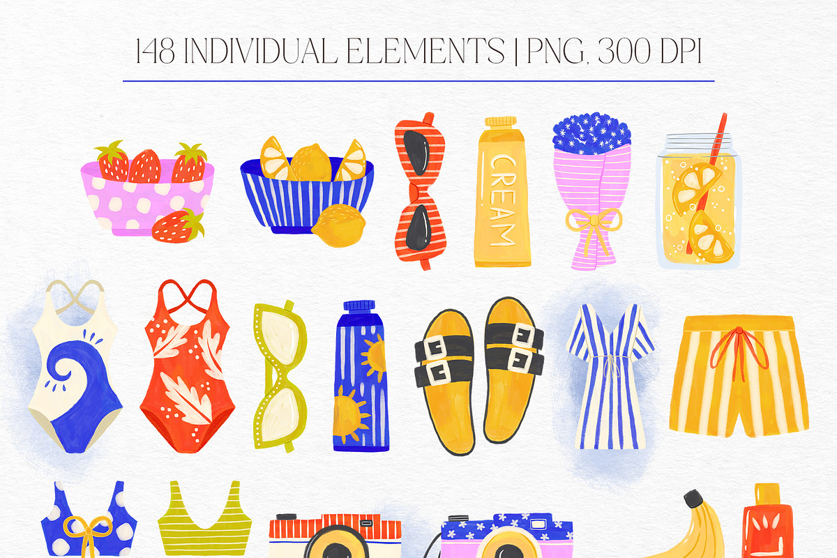 Summer Weekend Collection, a Seasonal Illustration by GVGraphics (Photo 2 of 18)