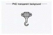 Hoist Crane Hook Icons, an Outline Icon by Designfour (Thumbnail 2 of 7)