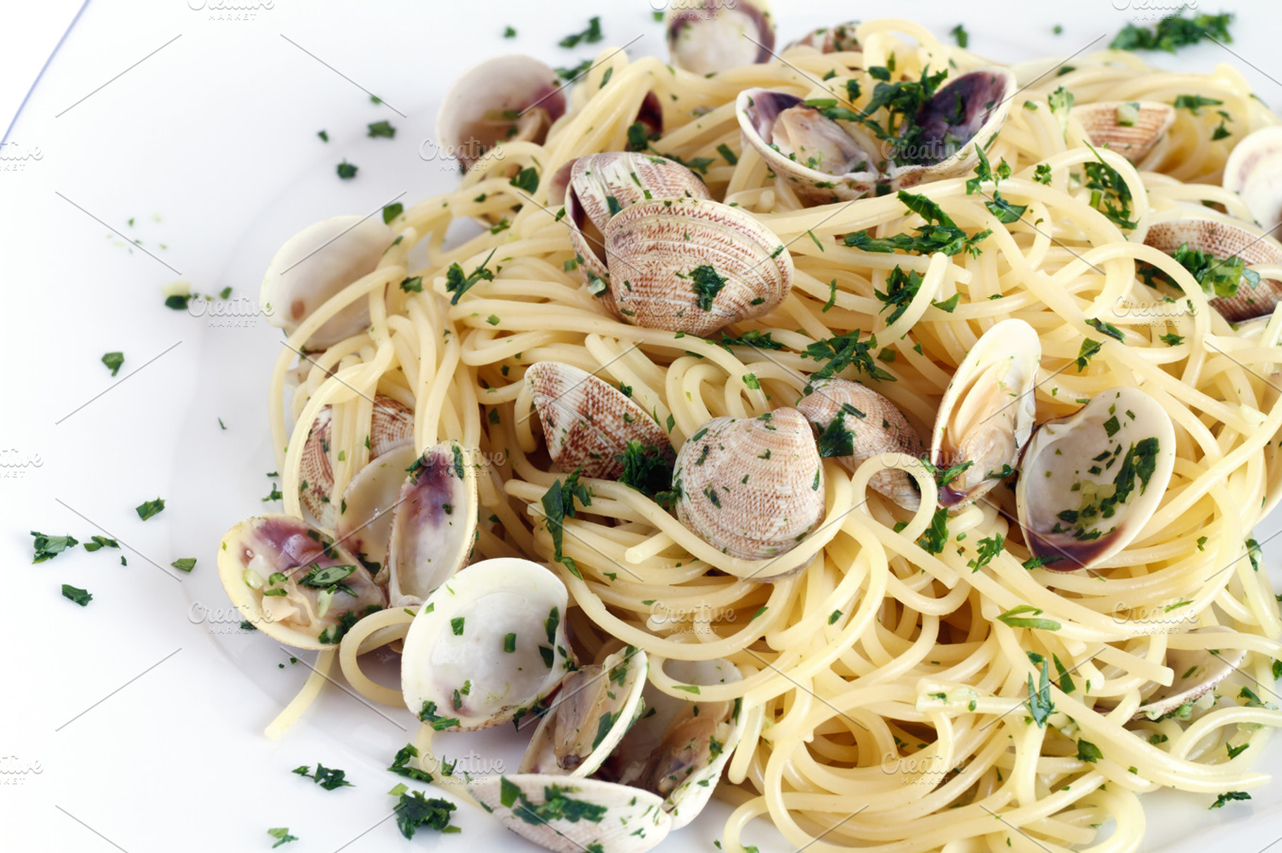 spaghetti with clams closeup, a Food & Drink Photo by Antonio-S