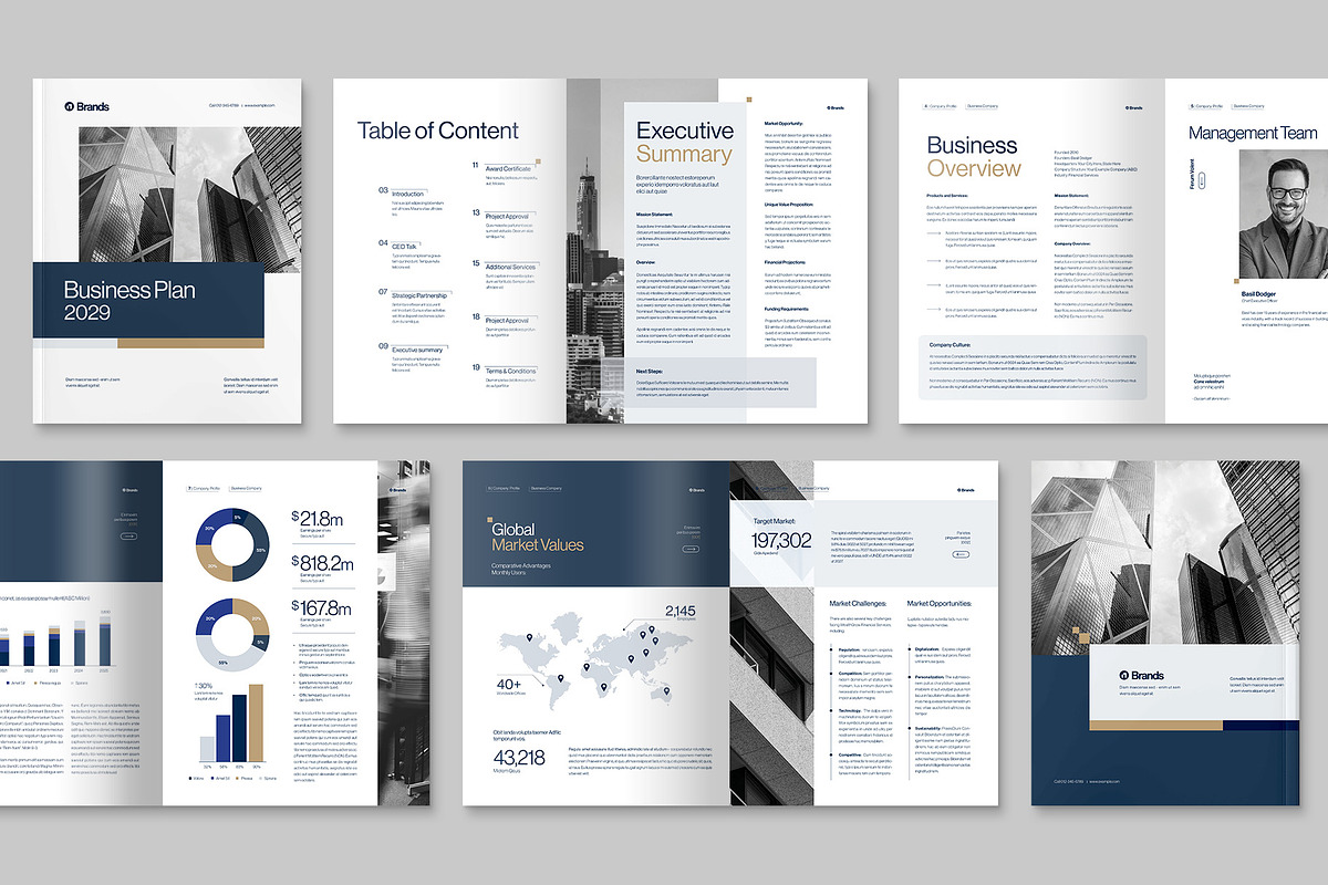Business Plan Template, a Magazine Template by BrandPacks (Photo 2 of 6)
