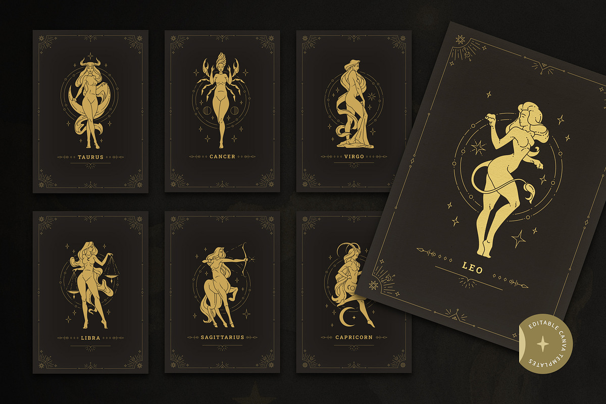 Zodiac Collection | Canva, a Card Template by Vasya Kobelev (Photo 2 of 7)