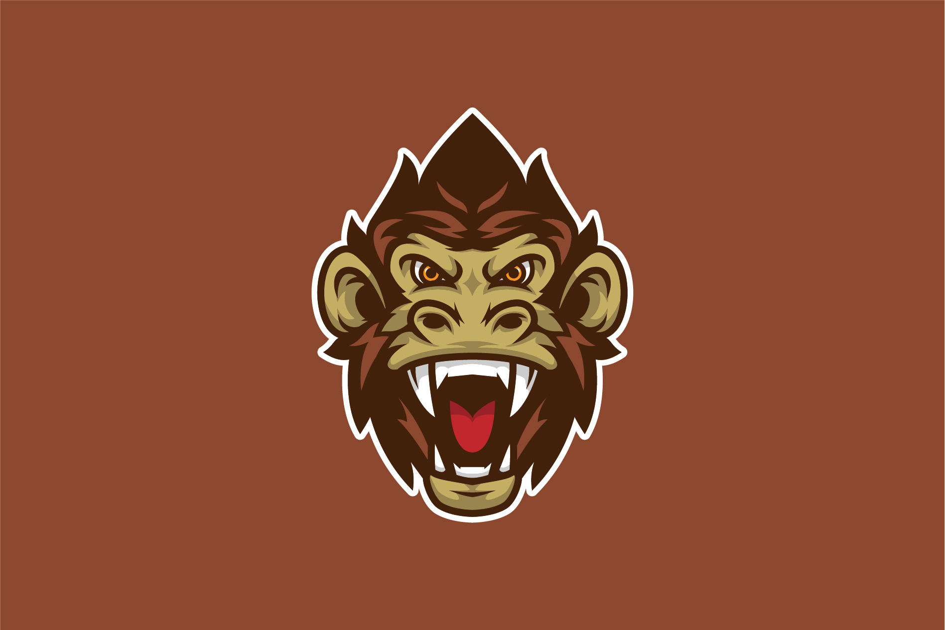 Monkey Head Mascot & Esport Logo, a Branding & Logo Template by Nanashi ...