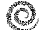 50 Elegant Floral Leaf Spiral Frame, a Decorative Illustration by Amazin_art (Thumbnail 14 of 41)