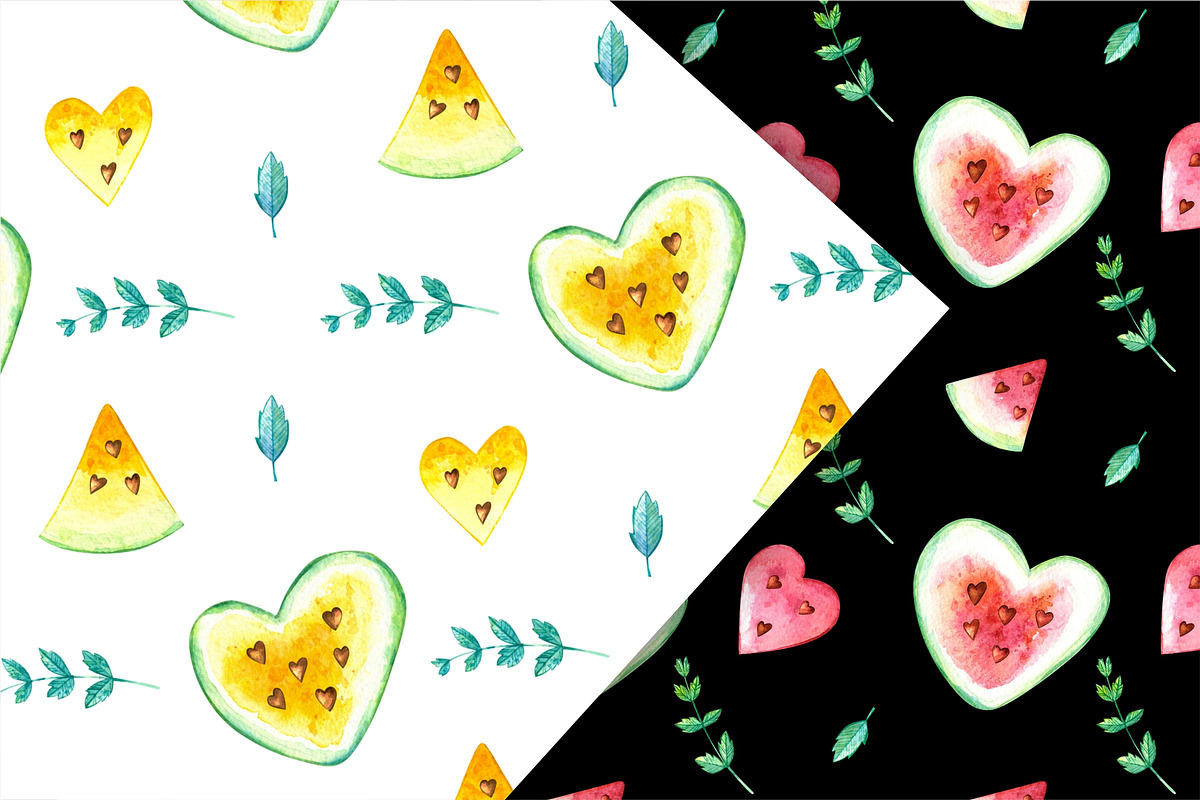 Watermelons Clipart & Patterns, a Food Illustration by Valin Malin (Photo 12 of 14)