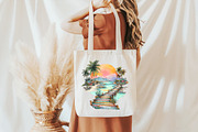 Watercolor Beach Sunset PNG Clipart, a Seasonal Illustration by Designworld (Thumbnail 8 of 8)