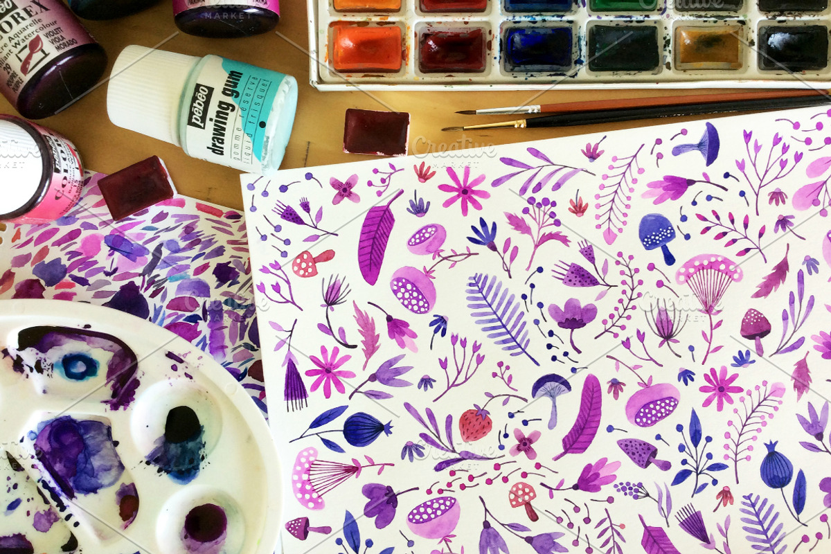 Purple Madness - Floral Pack, an Illustration by Stella's Graphic Supply (Photo 8 of 8)