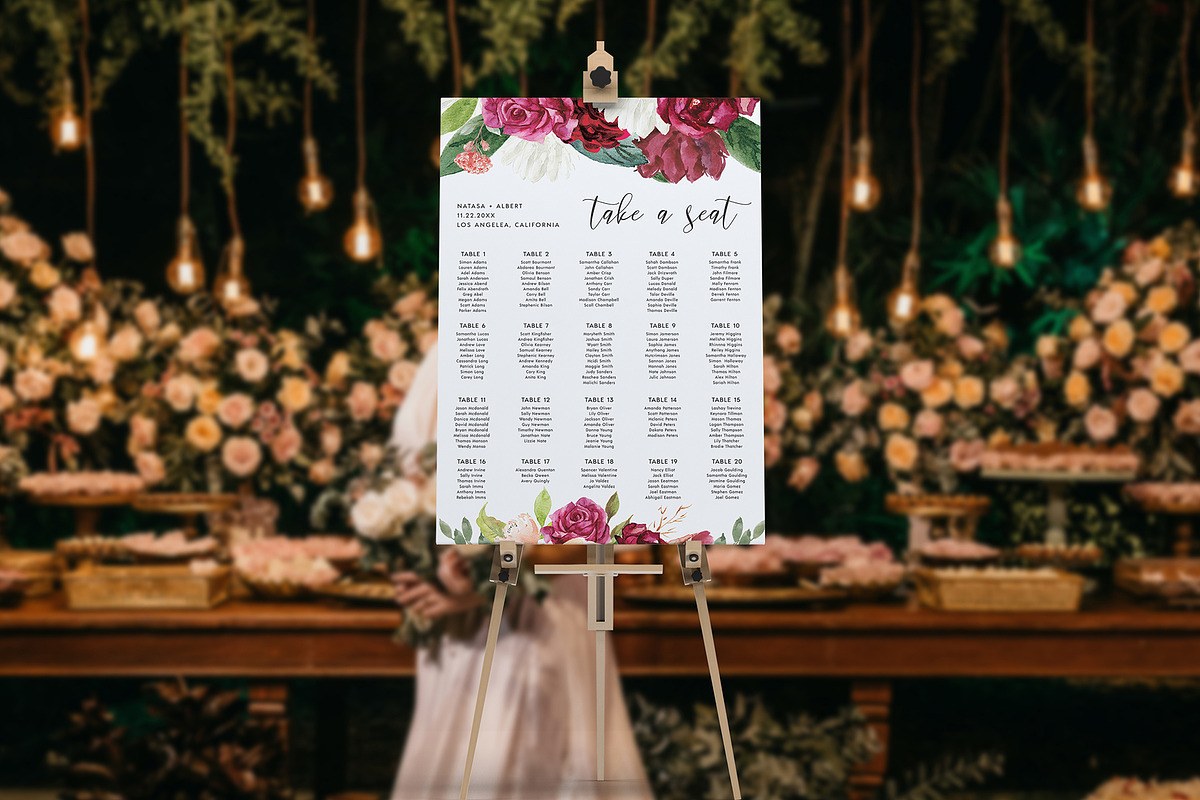 Canva Seating Chart, an Invitation Template by ShineOnWedding (Photo 3 of 8)
