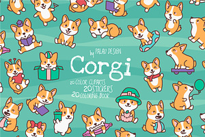 Corgi Dog Clipart, an Animal Illustration by Palau