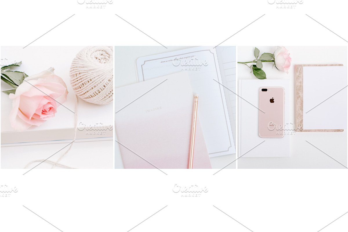 Blush Roses Bundle, an iPhone Mockup by Peppermint &Tea (Photo 2 of 5)