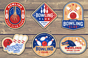 Bowling 12 patches/logos/badges, a Branding & Logo Template by sivVector (Thumbnail 4 of 5)