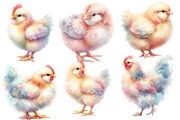 Watercolor Chicken clipart, an Illustration by Designworld (Thumbnail 2 of 6)