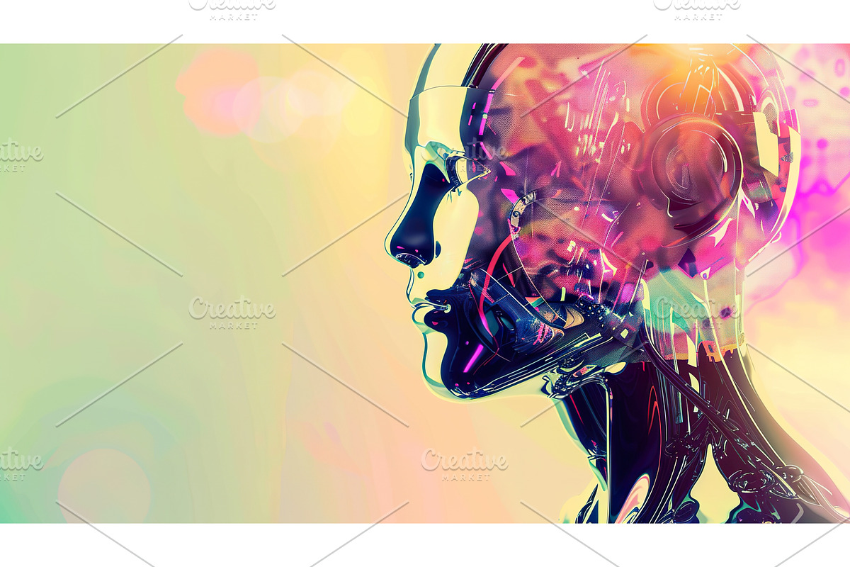 Abstract futuristic female figure, a Technology Illustration by Lermont51