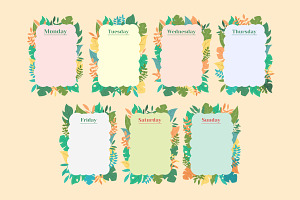 Weekly Planner With Floral Theme