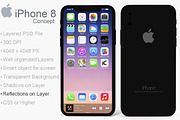 Apple Iphone 8 Concept PSD Mockup, an iPhone Mockup by PSD Mockups (Thumbnail 4 of 5)