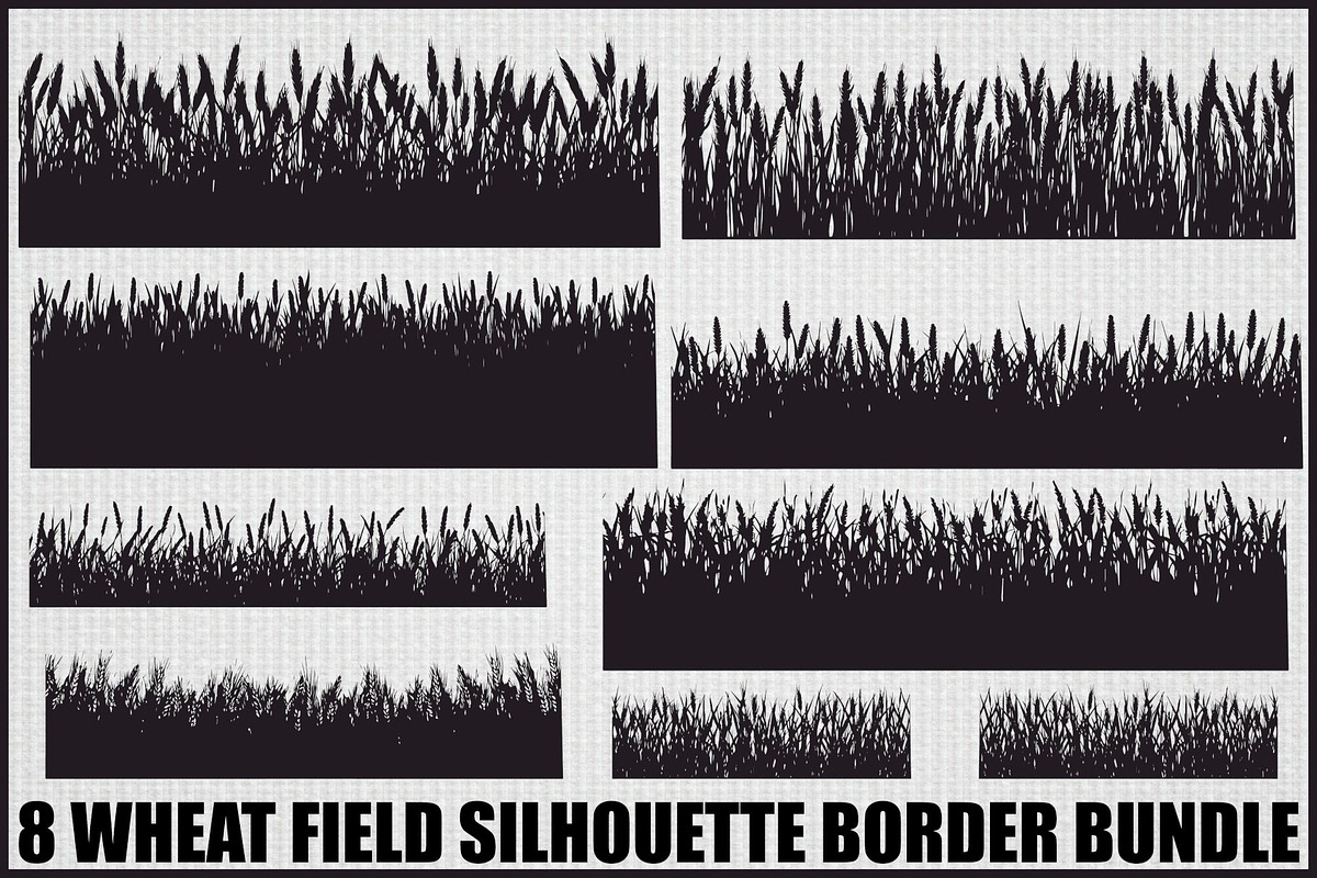 Agriculture Field Silhouette Pack, an Illustration by jahid234 (Photo 1 of 9)