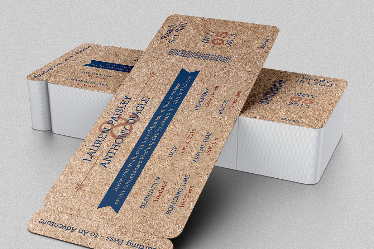 Adventure Boarding Pass Invitation, an Invitation Template by Godserv Designs (Photo 3 of 6)