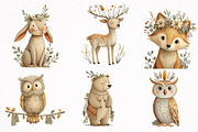 Boho Woodland Clipart, an Illustration by DreamArtGraphic (Thumbnail 4 of 8)