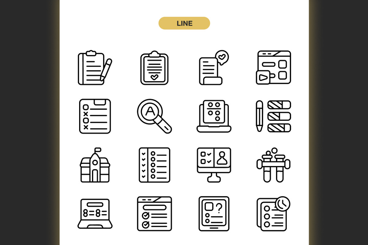 Test School Icons, an Icon by Spacepixel Creative (Photo 2 of 3)
