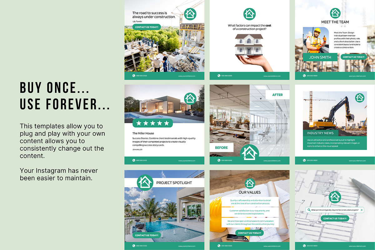 Construction Social Media, a Social Media Template by Sincerely Media (Photo 5 of 9)