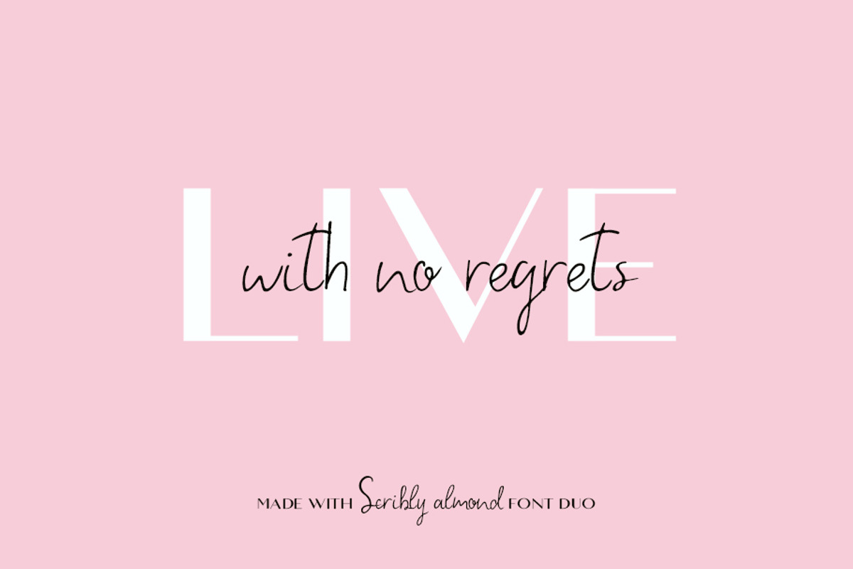 Scribly Almond Font Duo + Extras preview 4