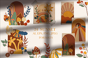 POSITIVE RETRO, BOHO GROOVY CLIPART, a Decorative Illustration by Usis (Thumbnail 12 of 20)