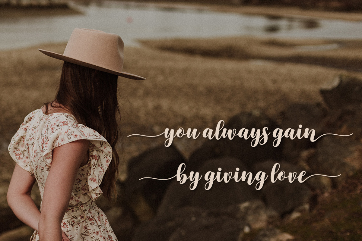 Garden, a Script Font by Alpha Bento (Photo 5 of 8)