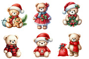 Christmas Bears Clipart, an Illustration by Designworld (Thumbnail 3 of 6)