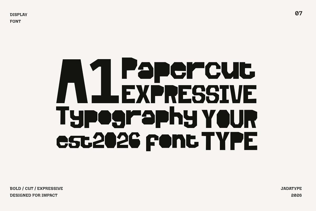 Patterst – PaperCut Display Font, a Symbol Font by Jadatype.id (Photo 7 of 8)