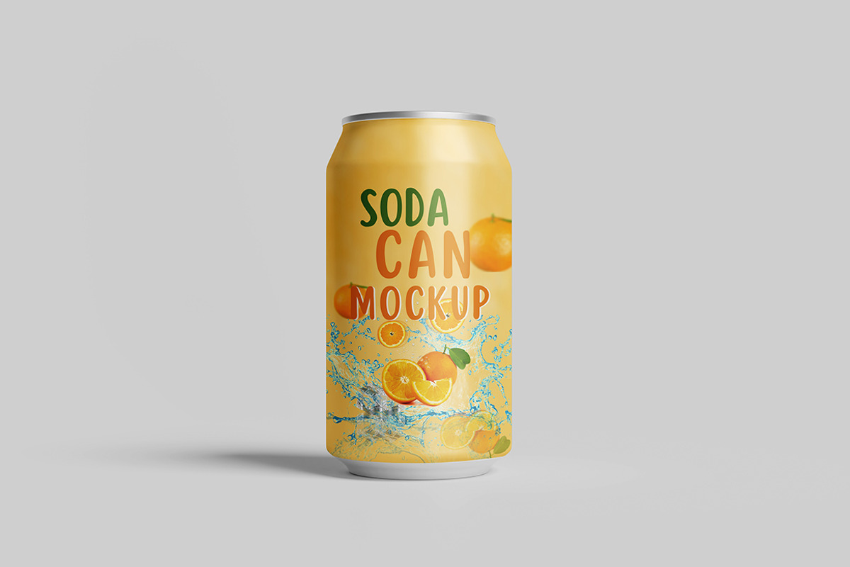 Soda Can Mockup, a Cups & Container Mockup by Indah (Photo 2 of 7)
