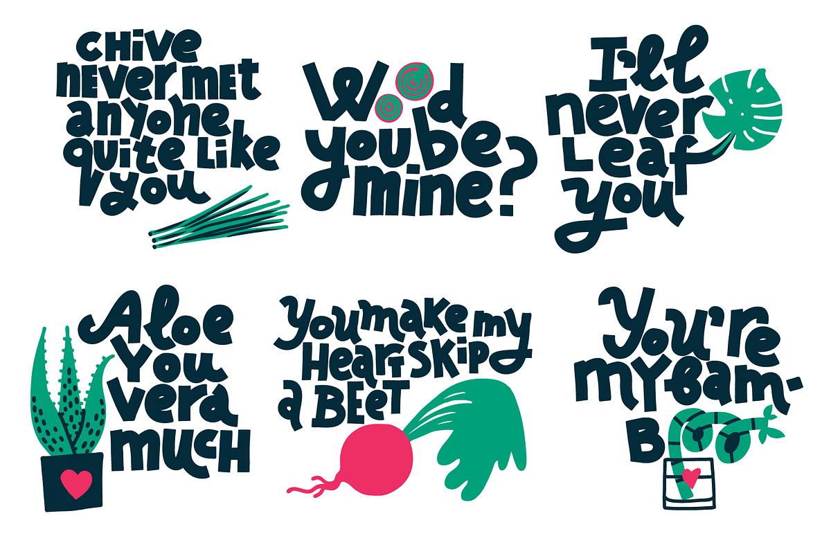 Punny Plants: 18 Letterings, an Illustration by Chickfish (Photo 3 of 5)