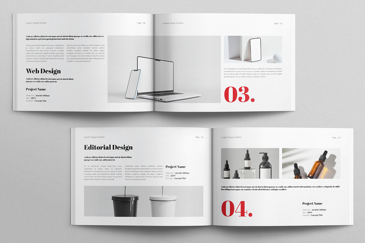 Portfolio Design Landscape Template, a Brochure Template by E-Type (Photo 5 of 7)