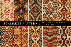 10 Thai Terracotta Red Patterns