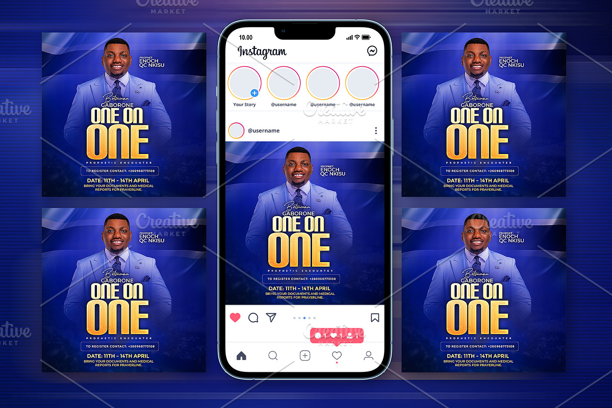 One-on-One Prophetic Encounter Churc, a Social Media Template by church flyer templates (Photo 7 of 8)