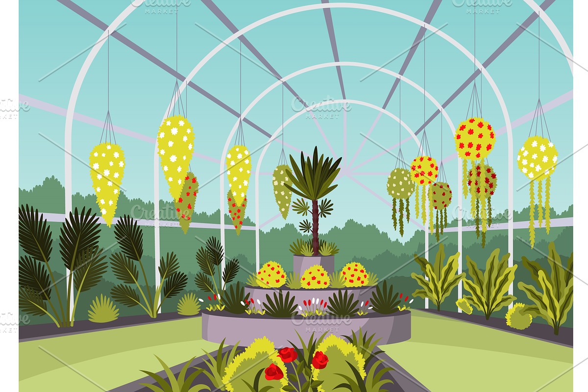 Public orangery flat vector, an Object Illustration by the8monkey