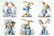 Whimsical Easter Bunny PNG Clipart, an Illustration by Creative Art (Thumbnail 3 of 8)