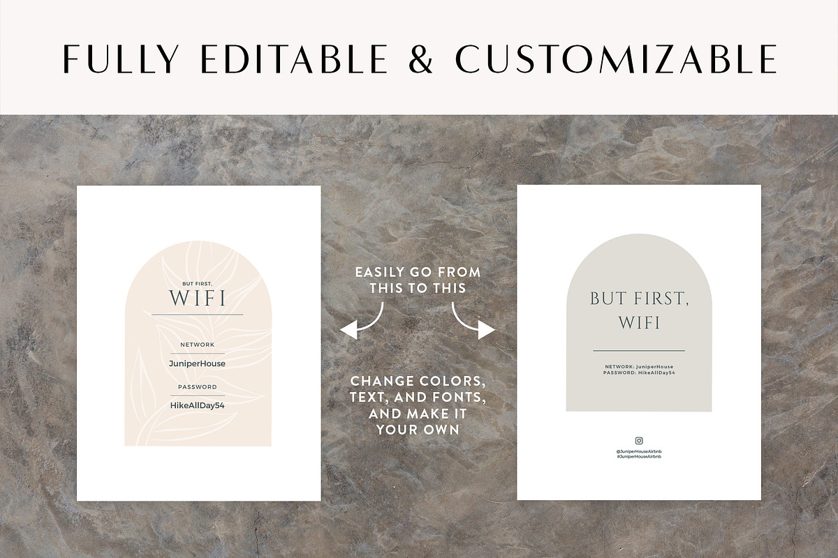 Arches Wifi Sign for Airbnb Hosts, a Templates & Theme by Kin Studio (Photo 4 of 5)