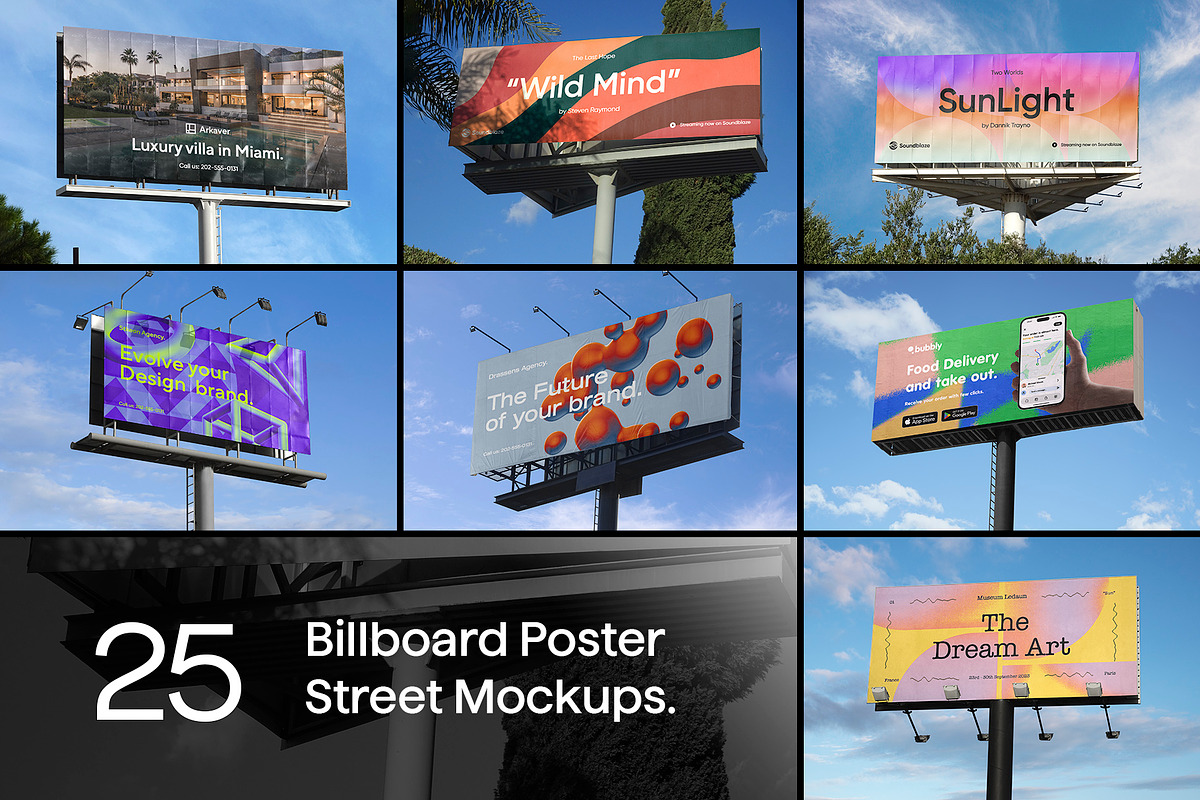 25 Billboard Poster Street Mockups, an Advertising Mockup by Asylab (Photo 29 of 29)