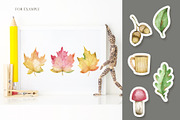 Watercolor fall clipart, an Object Graphic by OrangePeafowlArt (Thumbnail 3 of 13)