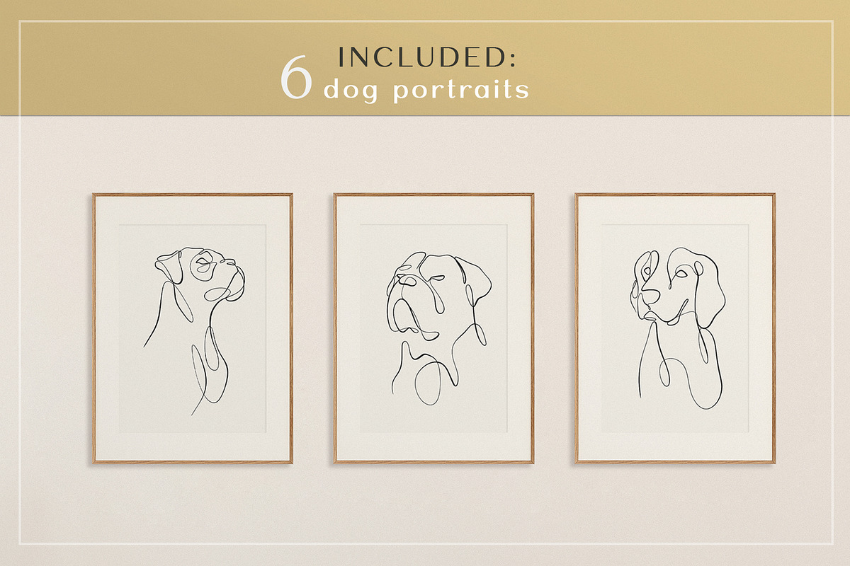 Dog - one line illustrations, an Animal Illustration by Anna.Klets (Photo 4 of 12)
