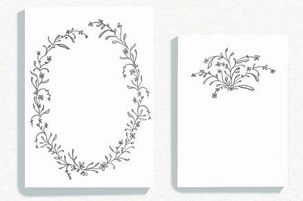 Floral Frame Wedding Clipart