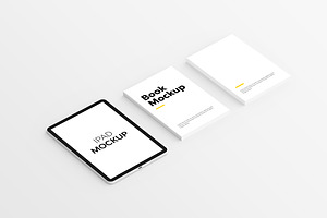 Book & IPad Mockup