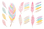 Pink Feathers Clipart & Vectors, an Illustration by Amanda Ilkov (Thumbnail 4 of 4)