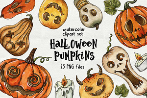 Halloween pumpkins clipart