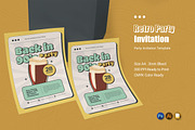 Retro Party Invitation, an Invitation Template by Esensifiksi.studio (Thumbnail 1 of 2)