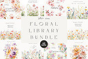 Watercolor Floral Bundle (45 in 1), a Decorative Illustration by Lana Elanor (Thumbnail 1 of 180)