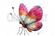 Whimsical Summer Butterfly Clipart, an Illustration by Craft Nest (Thumbnail 12 of 12)