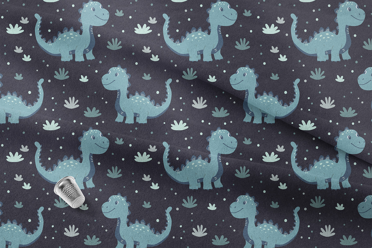 Childrens Cute Dino Patterns, a Pattern Graphic by Naty Art (Photo 9 of 9)