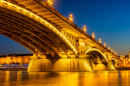 View of bridges in Budapest, Hungary, an Architecture Photo by Landscape and travel